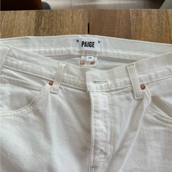 PAIGE Women’s White carpenter Jeans - Picture 2 of 4